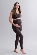Maternity Leggings Mono Leo Soft Brown | Hey Honey & Active Wear