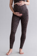 Maternity Leggings Mono Leo Soft Brown | Hey Honey & Active Wear