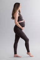 Maternity Leggings Mono Leo Soft Brown | Hey Honey & Active Wear