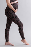 Maternity Leggings Mono Leo Soft Brown | Hey Honey & Active Wear