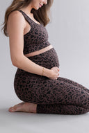 Maternity Leggings Mono Leo Soft Brown | Hey Honey & Active Wear