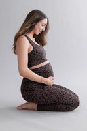Maternity Leggings Mono Leo Soft Brown | Hey Honey & Active Wear