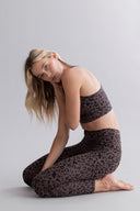 Racerback Bra Mono Leo Soft Brown | Hey Honey & Active Wear
