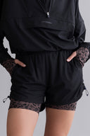 Ribstop Shorts with inner tight Black | Hey Honey & Active Wear