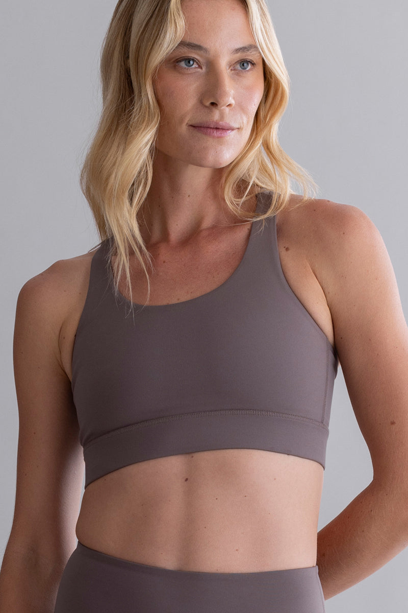 Criss-Cross Bra Cotton Touch Taupe