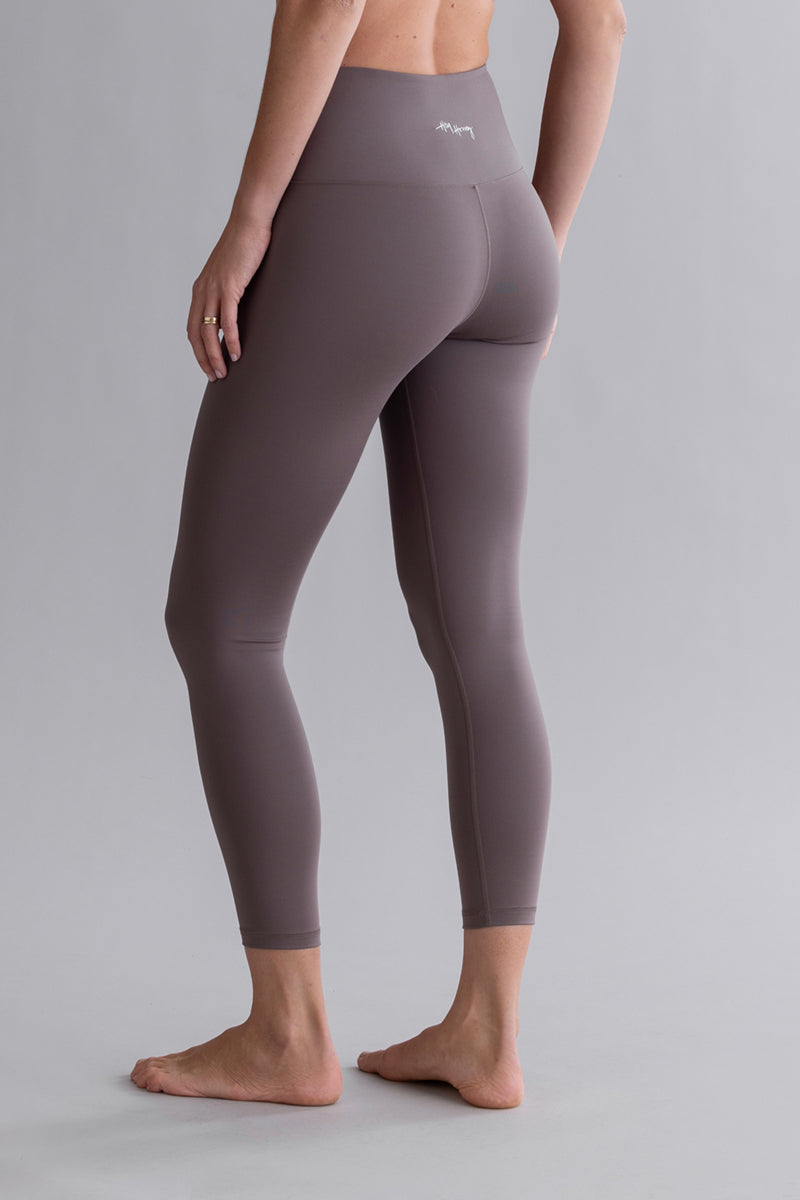 High-Waist Cropped Leggings Cotton Touch Taupe