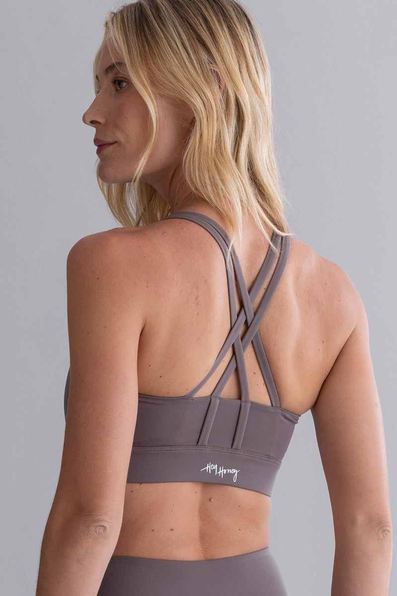 Criss-Cross Bra Cotton Touch Taupe