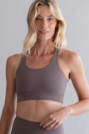 Criss-Cross Bra Cotton Touch Taupe | Hey Honey & Active Wear