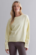 Open Edge Sweater Pastel Yellow | Hey Honey & Active Wear
