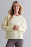 Open Edge Sweater Pastel Yellow | Hey Honey & Active Wear