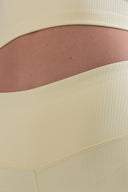 Biker Ribbed Pastel Yellow | Hey Honey & Active Wear