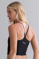 Longline Bustier Cotton Touch Black | Hey Honey & Active Wear