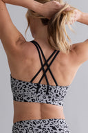 Criss-Cross Bra Mono Leo Stone | Hey Honey & Active Wear