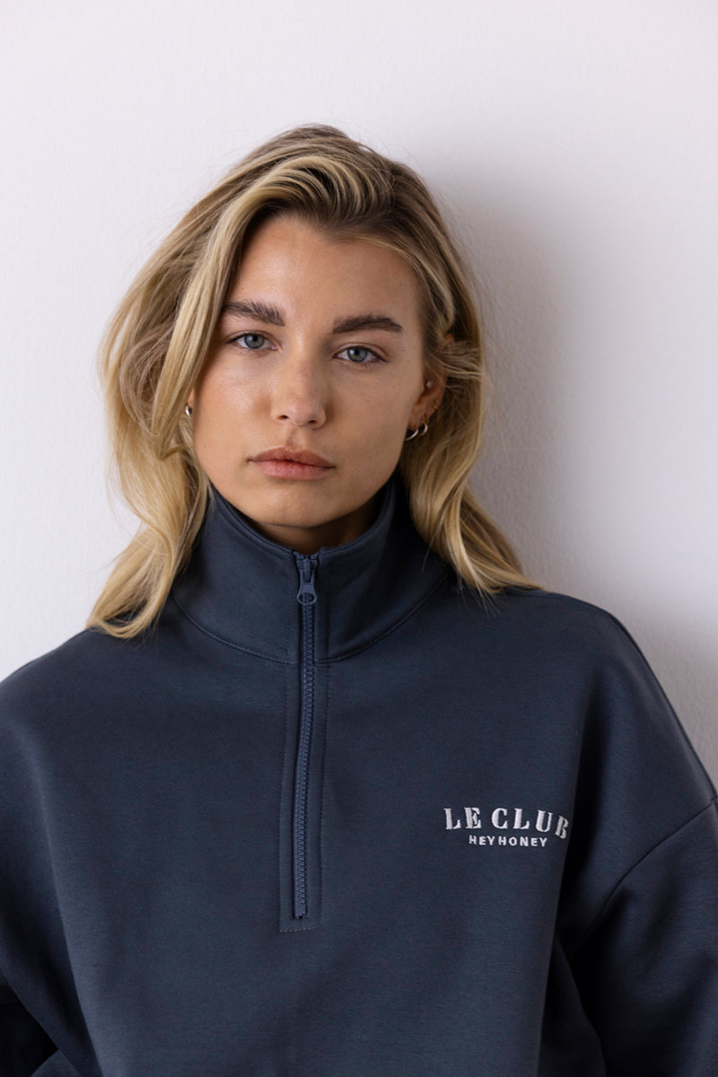 Zip Sweater Le Club Teal | Hey Honey & Active Wear