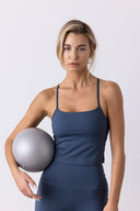 Longline Bustier Cotton Touch Teal | Hey Honey & Active Wear