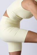 Biker Ribbed Pastel Yellow | Hey Honey & Active Wear