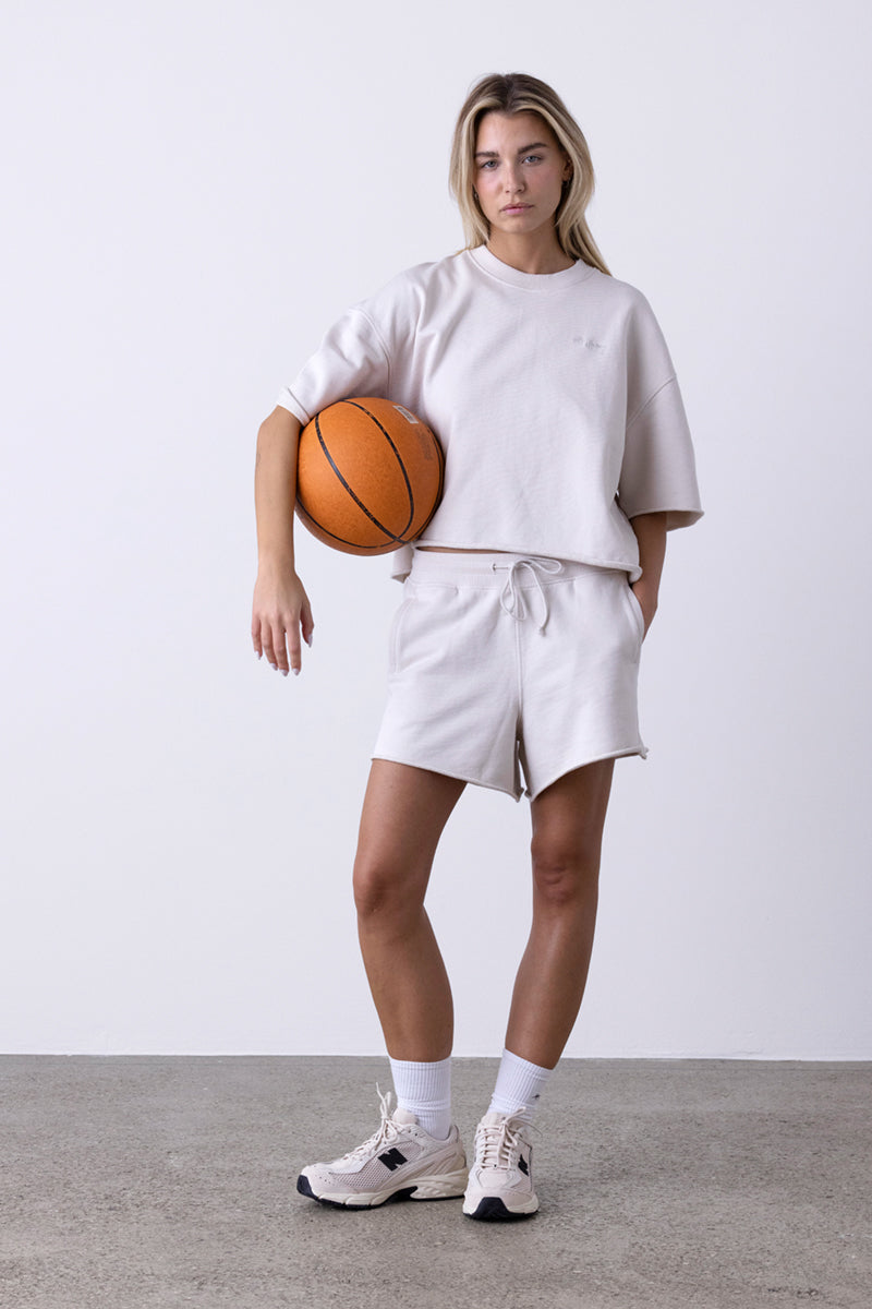 Short Sleeve Sweat Off White | Hey Honey & Active Wear