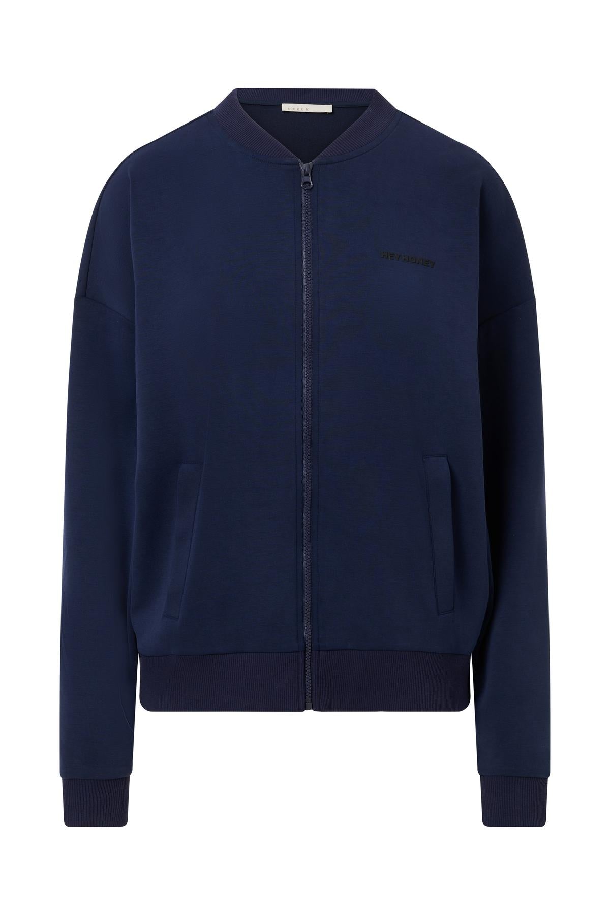 Lux Bomber Jacket Baritone Blue | Hey Honey & Active Wear