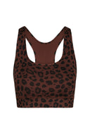 Racerback Bra Leo Chocolate | Hey Honey Yoga & Active Wear