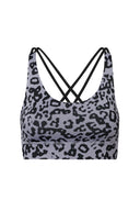 Criss-Cross Bra Distorted Animal Magnet | Hey Honey Yoga & Active Wear