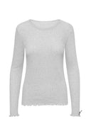 Longsleeve Pointelle Grey Melange | Hey Honey & Active Wear