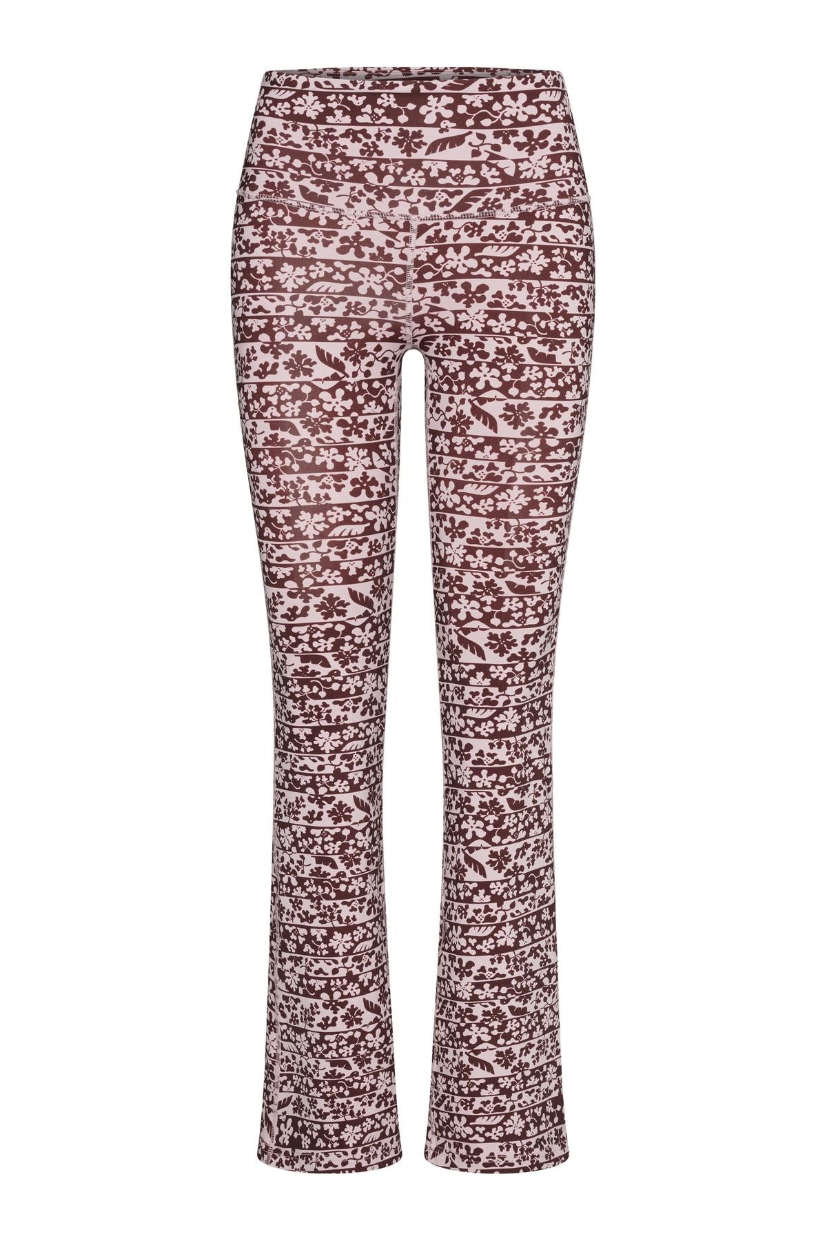Flared Leggings Flower Bordure | Hey Honey Yoga & Active Wear