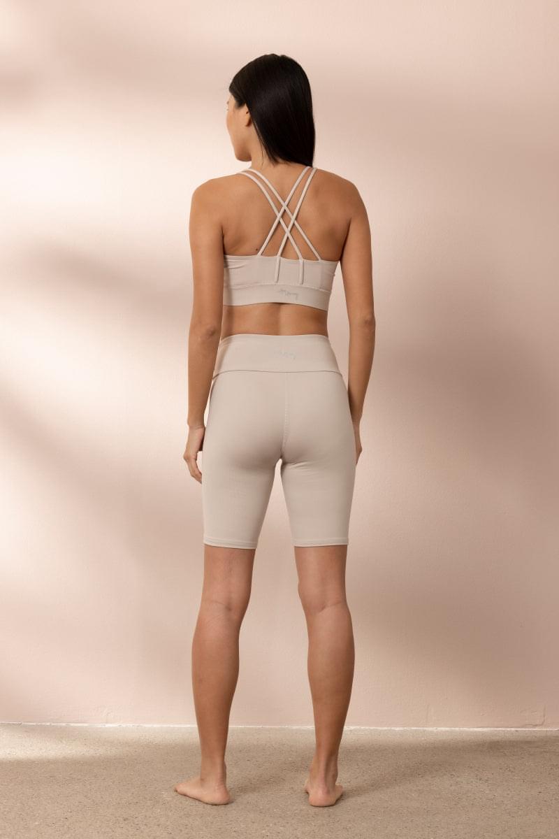 Biker Silver Gray | Hey Honey Yoga & Active Wear