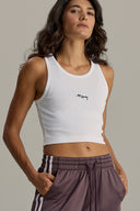 Rib Tank Cropped White | Hey Honey & Active Wear