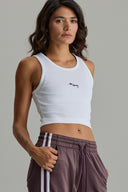 Rib Tank Cropped White | Hey Honey & Active Wear