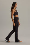 Flared Leggings Stripe Always Dressed Dark Brown | Hey Honey & Active Wear