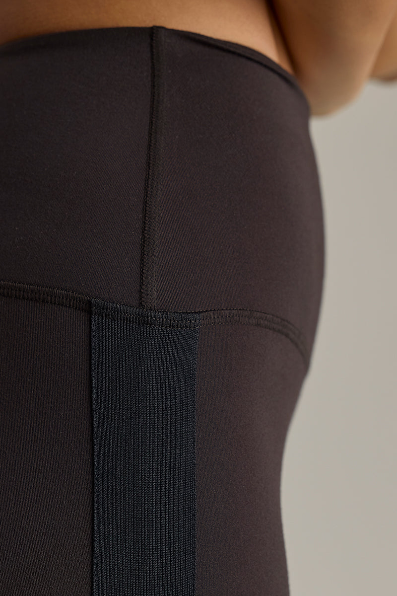 Flared Leggings Stripe Always Dressed Dark Brown | Hey Honey & Active Wear