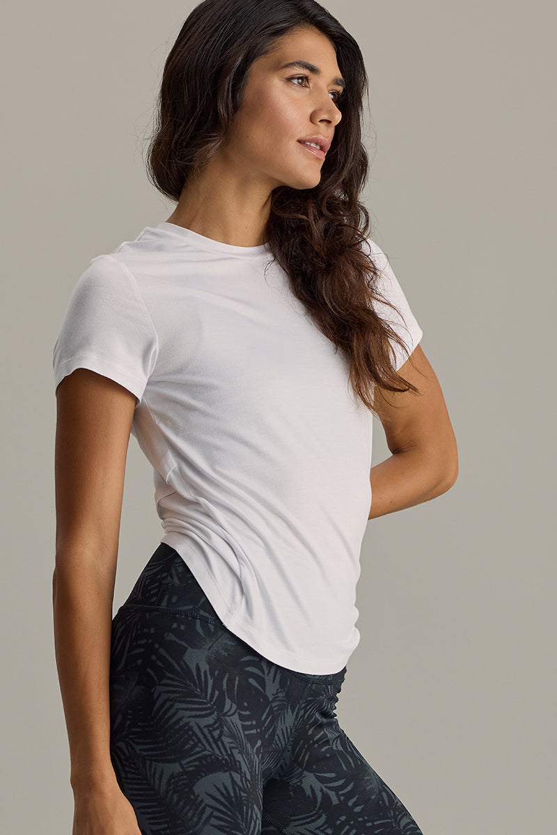 Active Wrap Tee White | Hey Honey & Active Wear