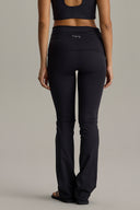 Fold Down Straight Leggings Cotton Touch Black | Hey Honey & Active Wear