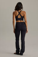 Fold Down Straight Leggings Cotton Touch Black | Hey Honey & Active Wear
