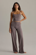 Wide Leggings Cotton Touch Taupe | Hey Honey & Active Wear