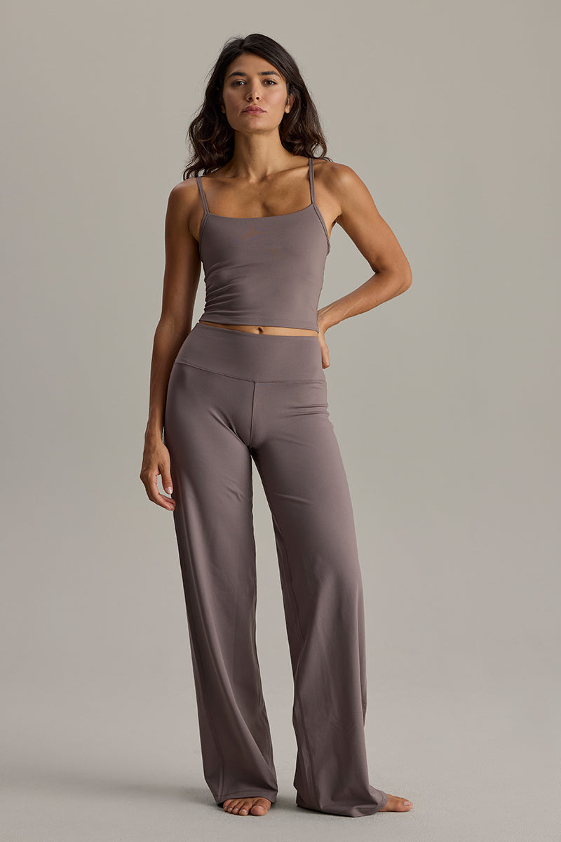 Wide Leggings Cotton Touch Taupe | Hey Honey & Active Wear