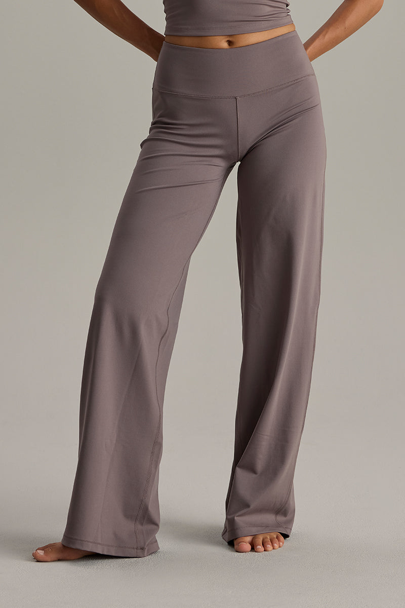 Wide Leggings Cotton Touch Taupe | Hey Honey & Active Wear