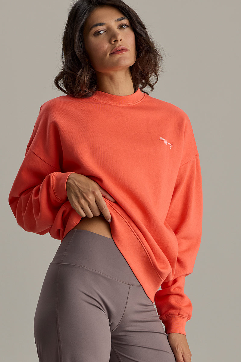 Sweater Hey Hot Coral Washed | Hey Honey & Active Wear
