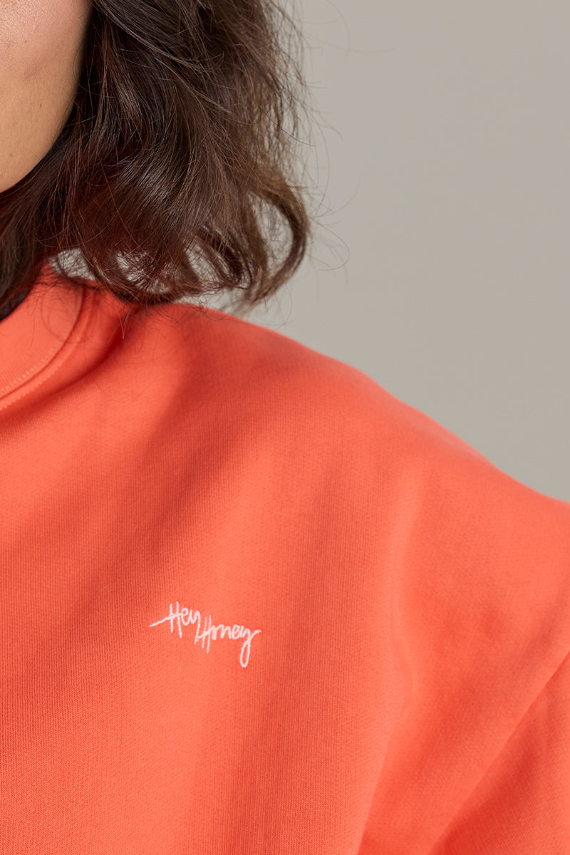 Sweater Hey Hot Coral Washed | Hey Honey & Active Wear