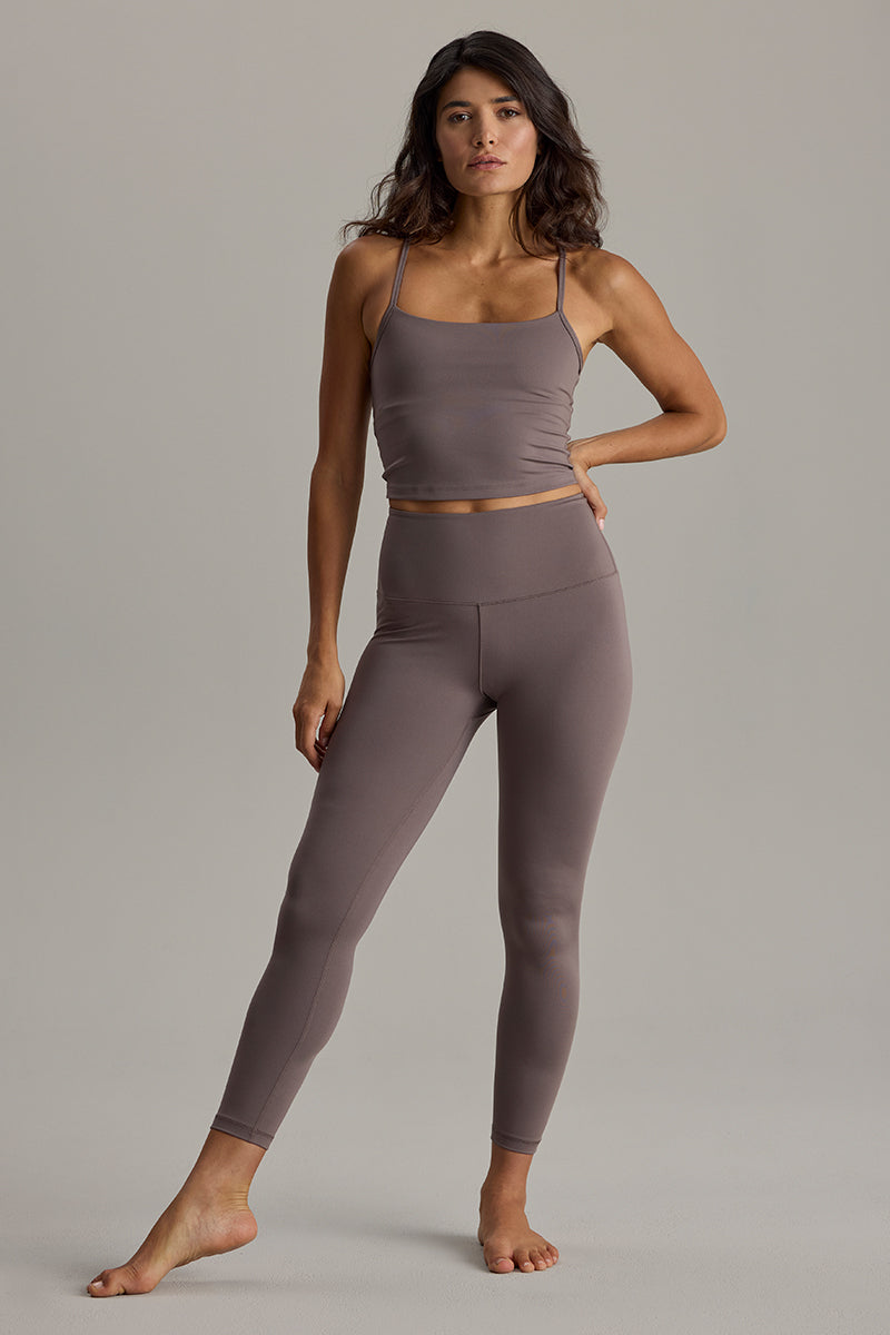 Leggings Cropped Cotton Touch Taupe | Hey Honey & Active Wear