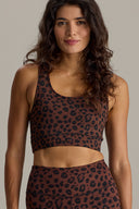 Racerback Bra Leo Chocolate | Hey Honey Yoga & Active Wear
