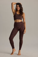 Racerback Bra Leo Chocolate | Hey Honey Yoga & Active Wear