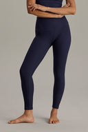 Leggings Cropped Ribbed Baritone Blue | Hey Honey & Active Wear
