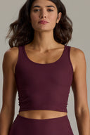 Longline Tank Ribbed Wine | Hey Honey & Active Wear