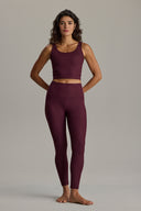 Longline Tank Ribbed Wine | Hey Honey & Active Wear