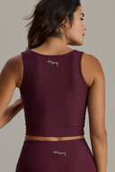 Longline Tank Ribbed Wine | Hey Honey & Active Wear