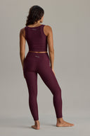 Longline Tank Ribbed Wine | Hey Honey & Active Wear
