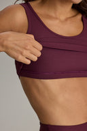 Longline Tank Ribbed Wine | Hey Honey & Active Wear