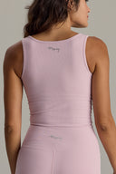 Cropped Ribbed Dawn Pink Set | Hey Honey & Active Wear