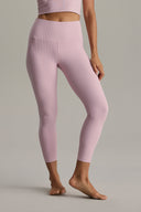 Cropped Ribbed Dawn Pink Set | Hey Honey & Active Wear